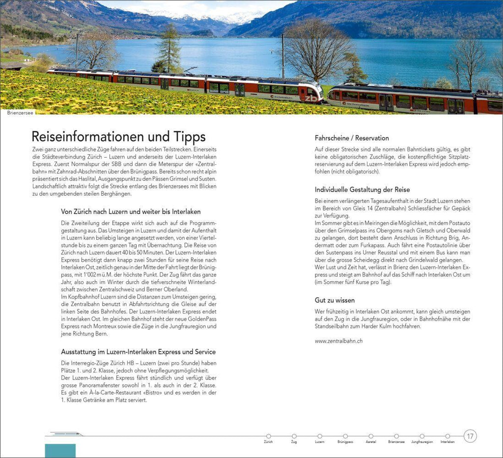 Hallwag Reiseführer Grand Train Tour of Switzerland, deutsche Ausgabe