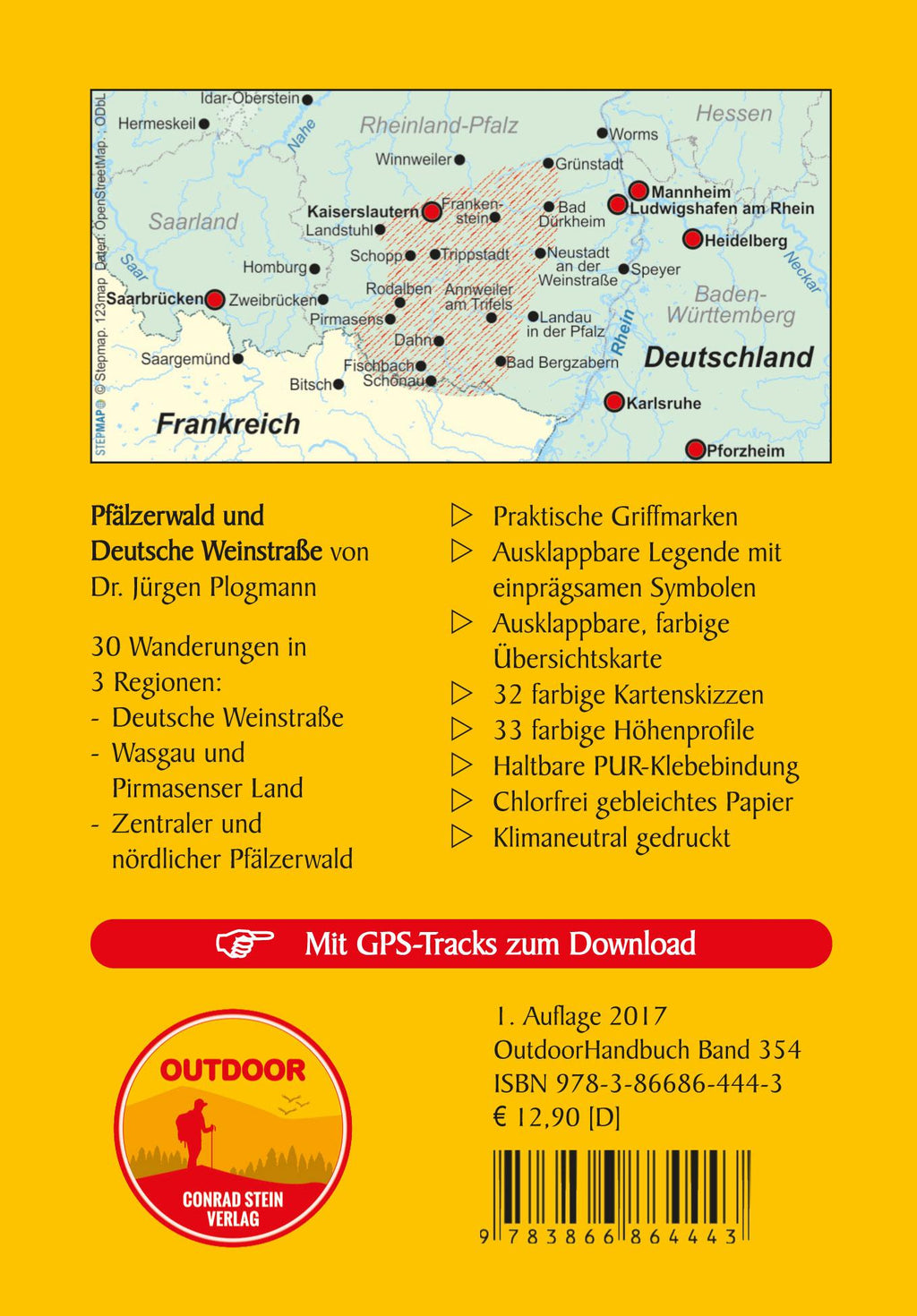 Pfälzerwald und Deutsche Weinstraße - 30 Wanderungen