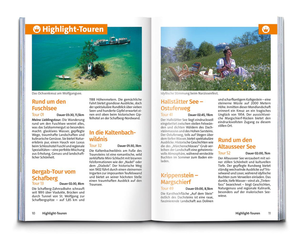 KOMPASS Wanderführer Salzkammergut, 60 Touren mit Extra-Tourenkarte