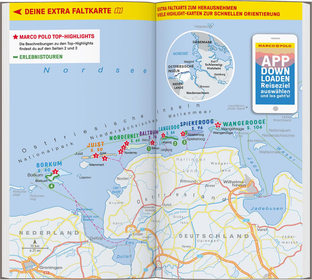 MARCO POLO Reiseführer Ostfriesische Inseln, Baltrum, Borkum, Juist, Langeoog, Norderney, Spiekeroog, Wangerooge