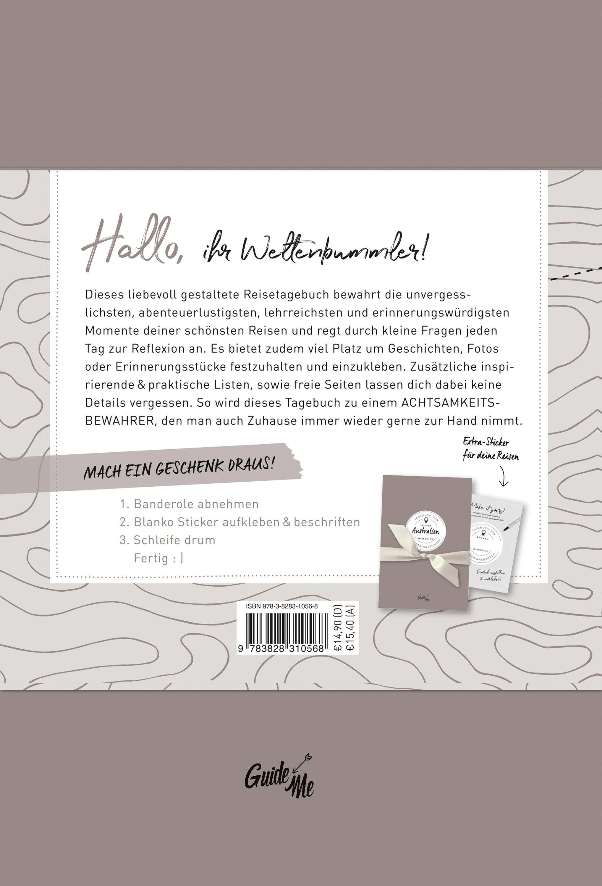 GuideMe Reisetagebuch Travel Memories \"Weltenbummler\"
