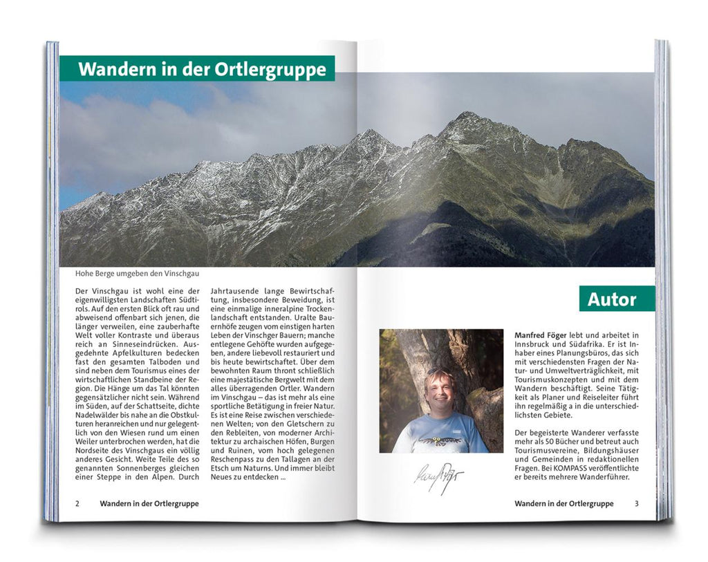 KOMPASS Wanderführer Ortlergruppe und Vinschgau, 60 Touren mit Extra-Tourenkarte
