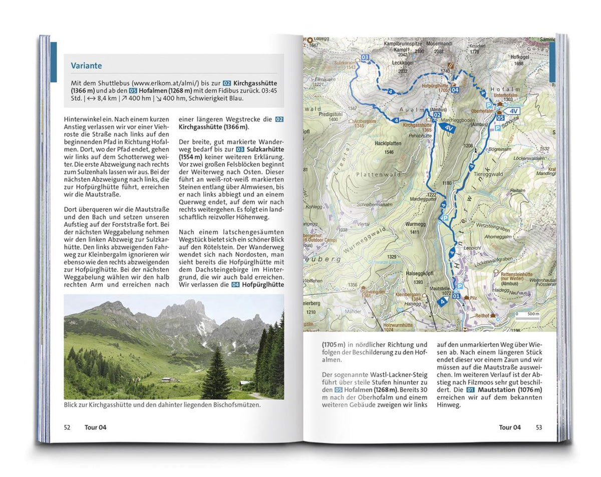 KOMPASS Wanderführer Dachstein-Tauern Ost, 70 Touren mit Extra-Tourenkarte