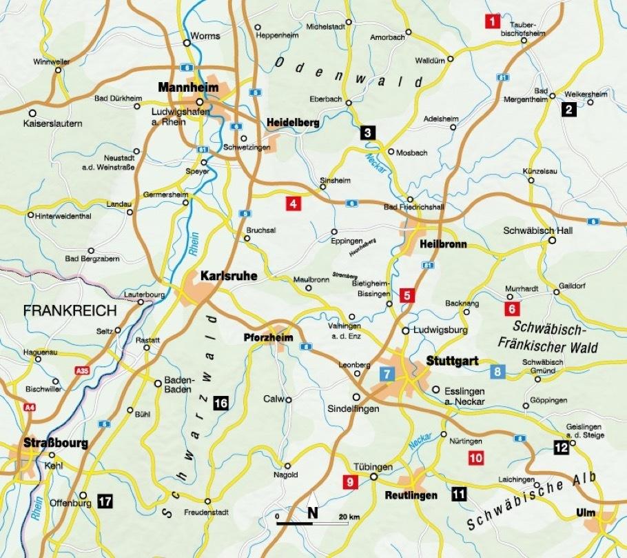 Die Wander-Bucket-List Baden-Württemberg