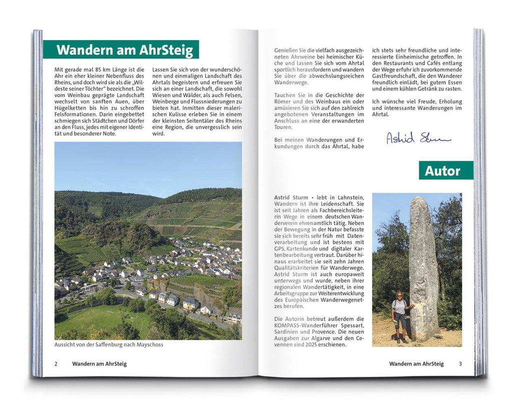 KOMPASS Wanderführer Ahrsteig mit Rotweinwanderweg, 30 Touren/Etappen mit Extra-Tourenkarte