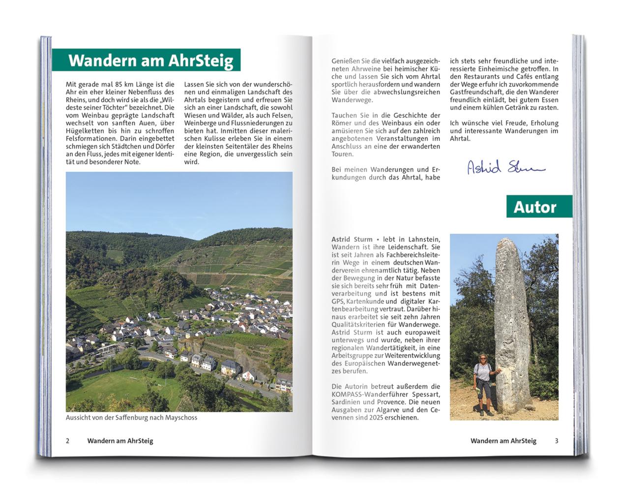 KOMPASS Wanderführer Ahrsteig mit Rotweinwanderweg, 30 Touren/Etappen mit Extra-Tourenkarte