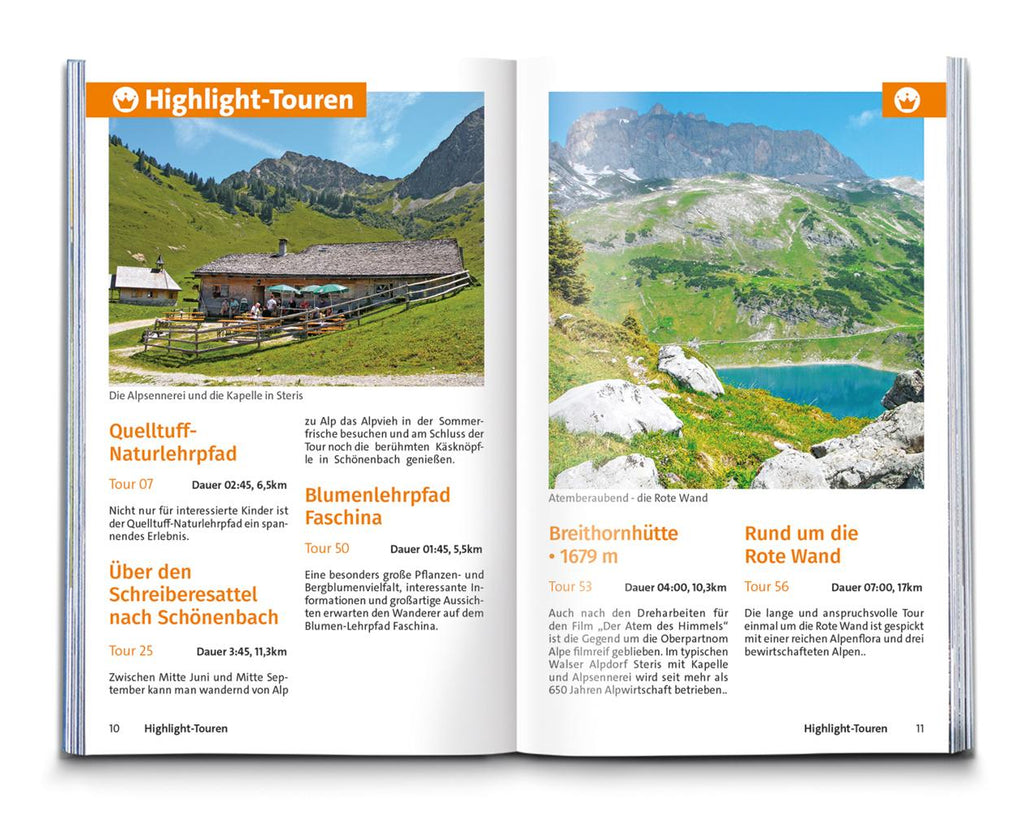 KOMPASS Wanderführer Bregenzerwald und Großes Walsertal, 60 Touren mit Extra-Tourenkarte