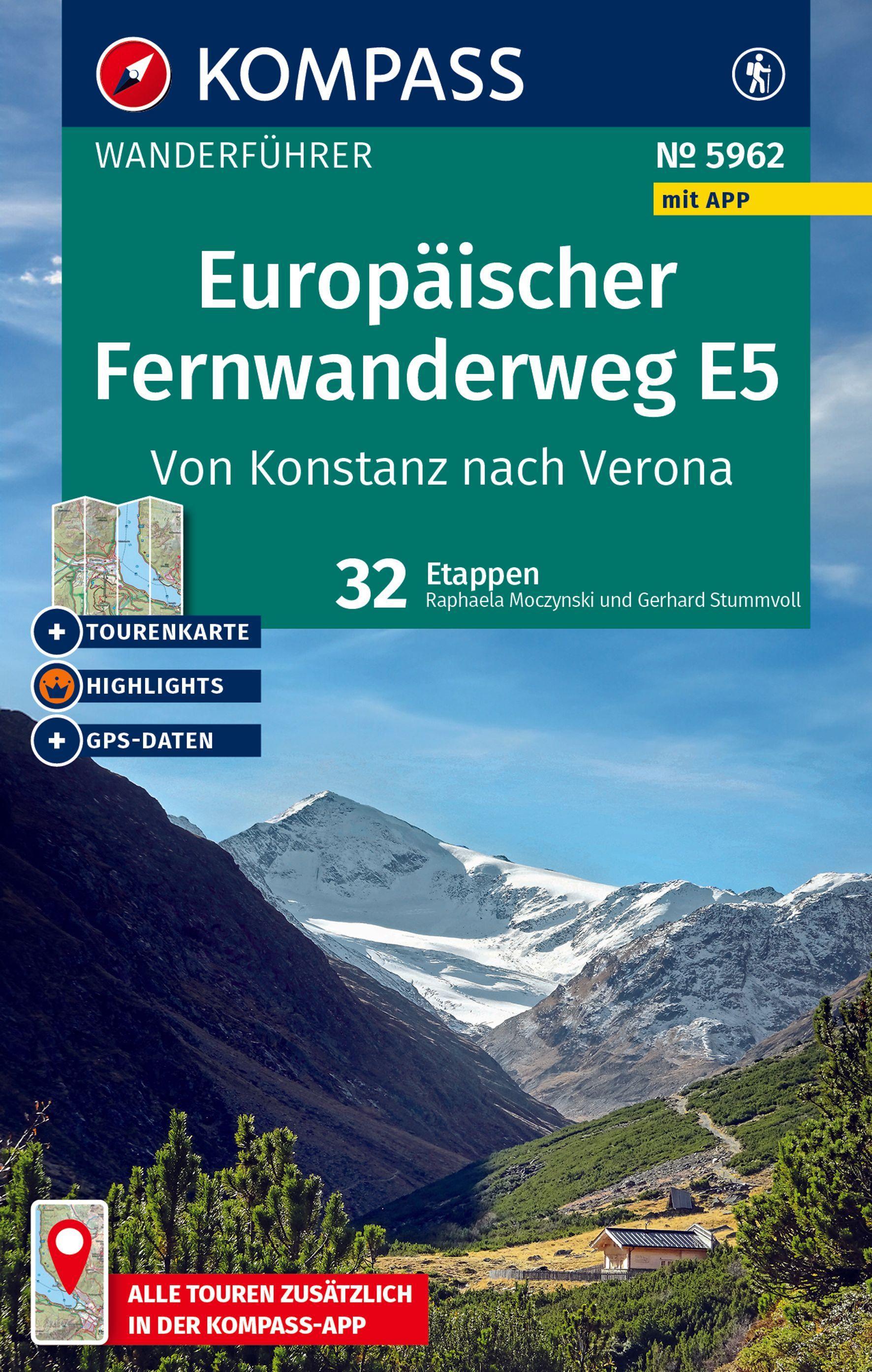 KOMPASS Wanderführer Europäischer Fernwanderweg E5