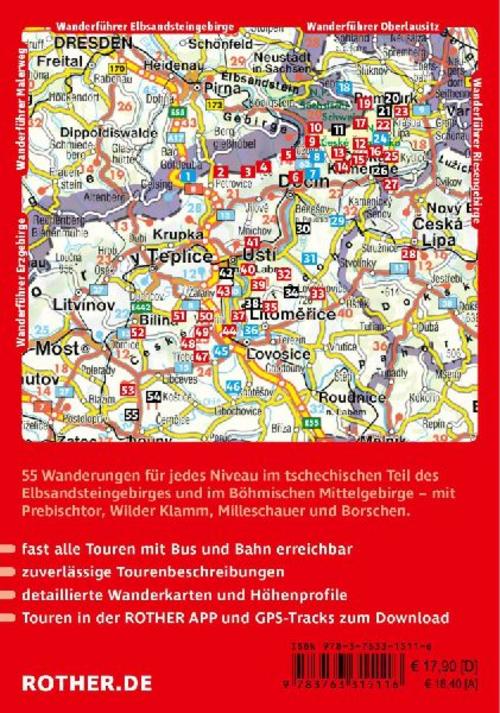 ROTHER Wanderführer Böhmische Schweiz. 55 Touren im tschechischen Teil des Elbsandsteingebirges - mit Böhmischem Mittelgebirge