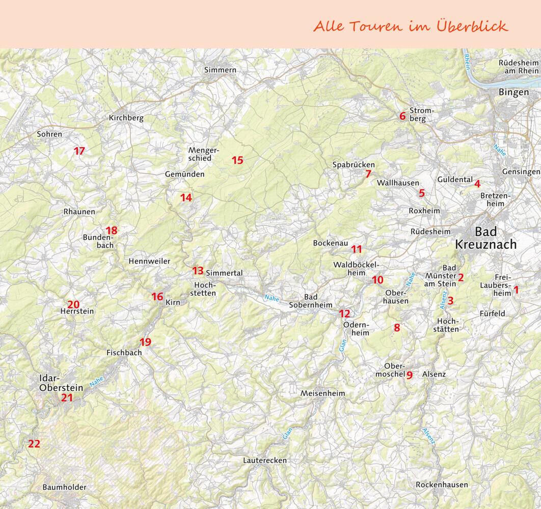 Burgenwandern an Nahe, Glan und Alsenz, im Pfälzer Bergland und im Hunsrück
