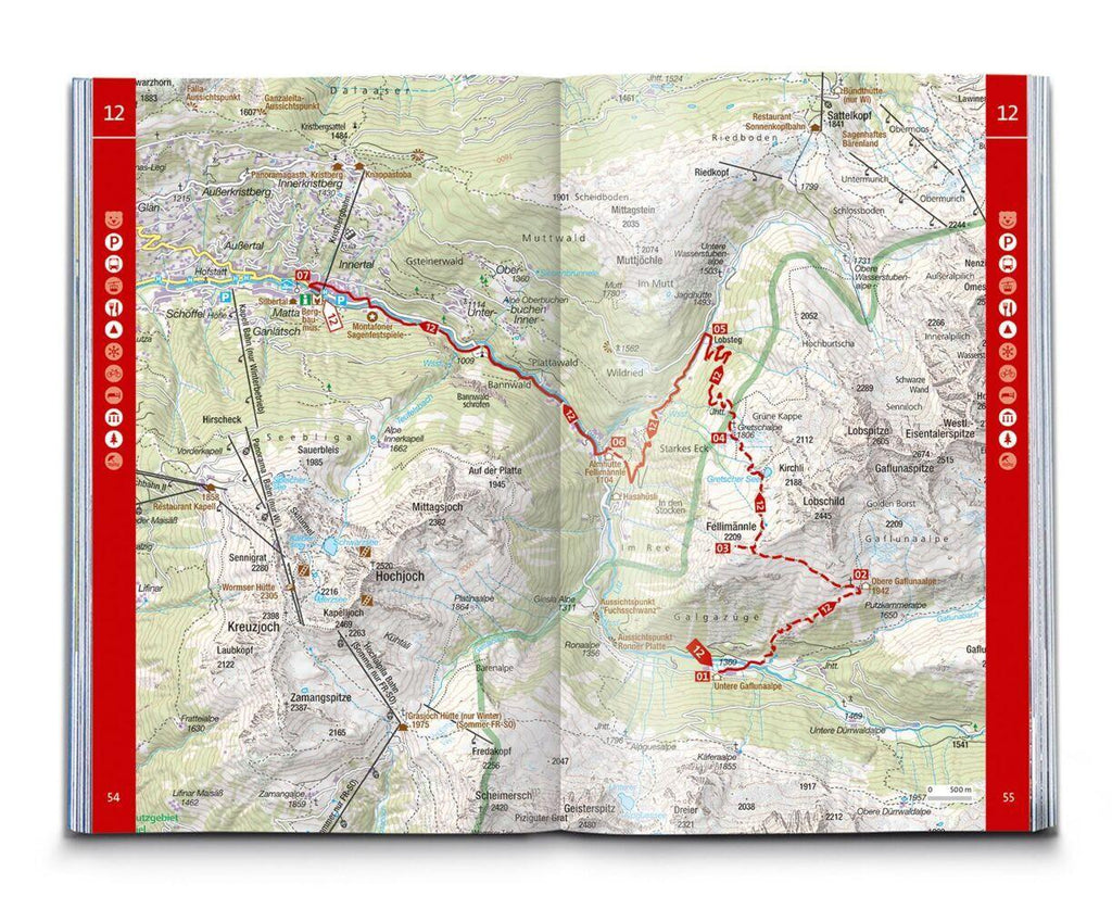 KOMPASS Wanderführer Montafon, Arlberg, Silvretta, 60 Touren mit Extra-Tourenkarte