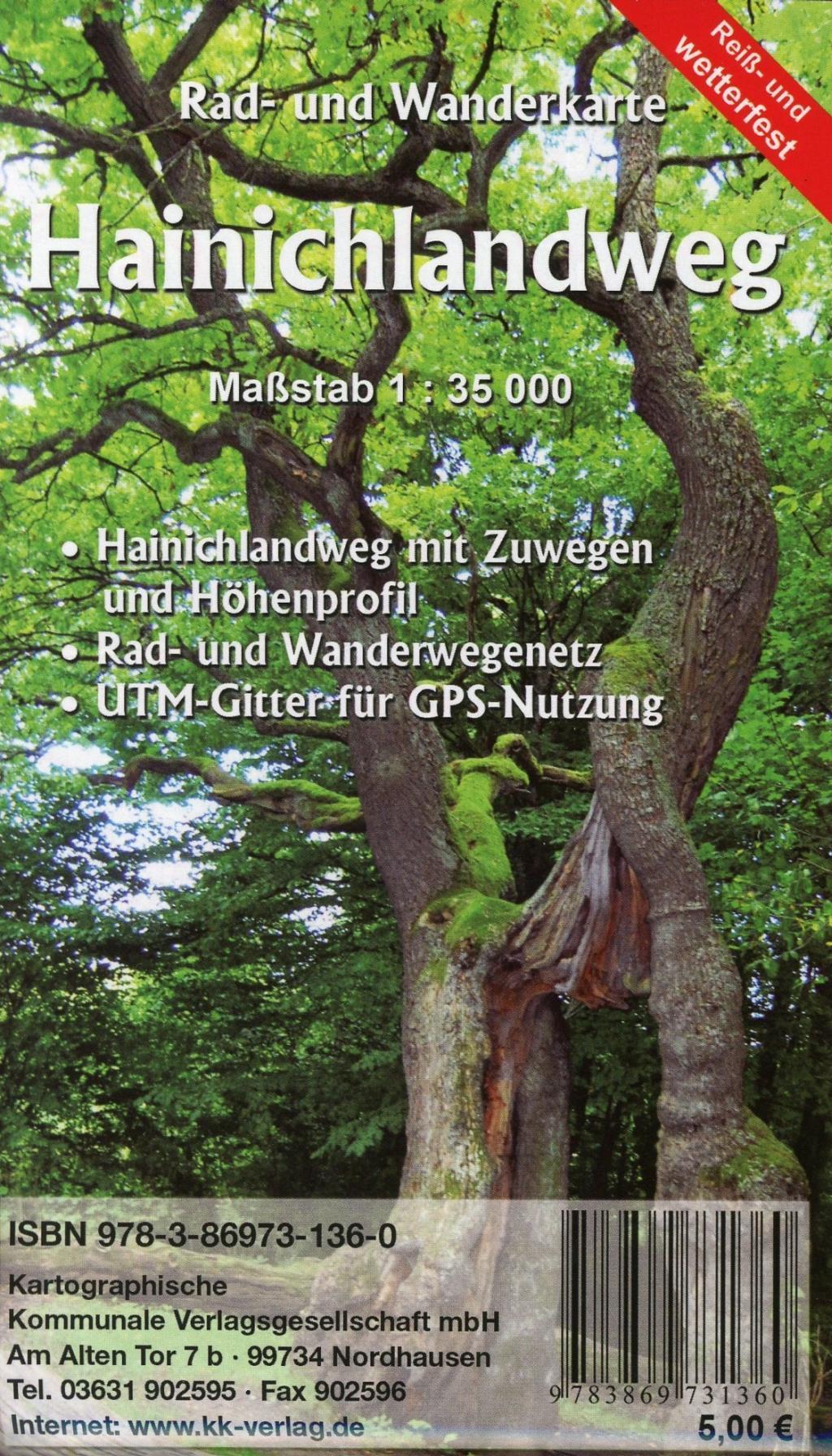 KKV Rad- und Wanderkarte Hainichlandweg