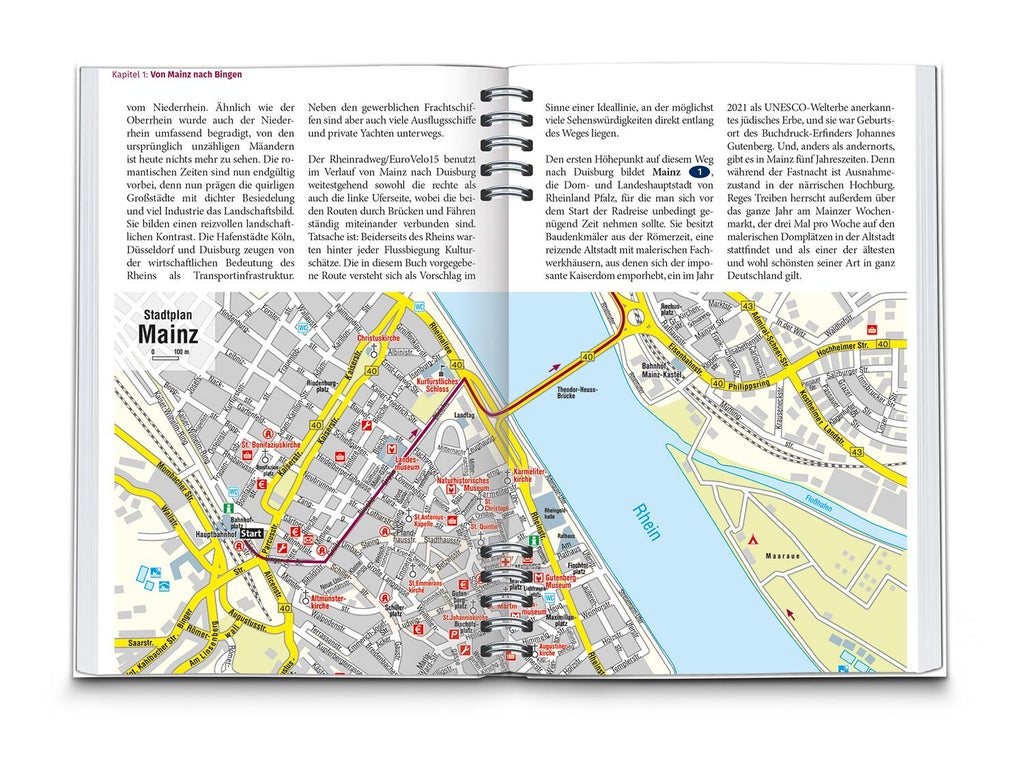 KOMPASS Radreiseführer Rheinradweg von Mainz bis Duisburg