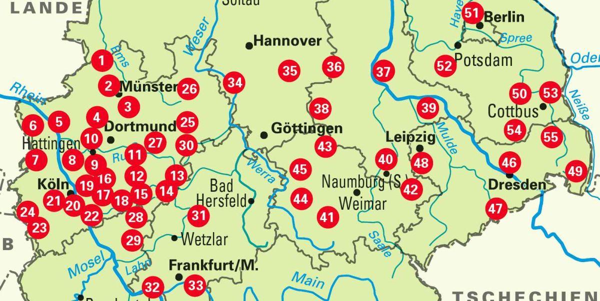 Die 55 schönsten E-Bike-Touren in Deutschlands Mitte