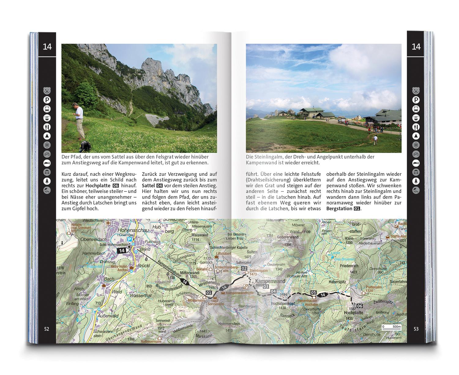 KOMPASS Wanderführer Chiemgauer Alpen, 65 Touren mit Extra-Tourenkarte