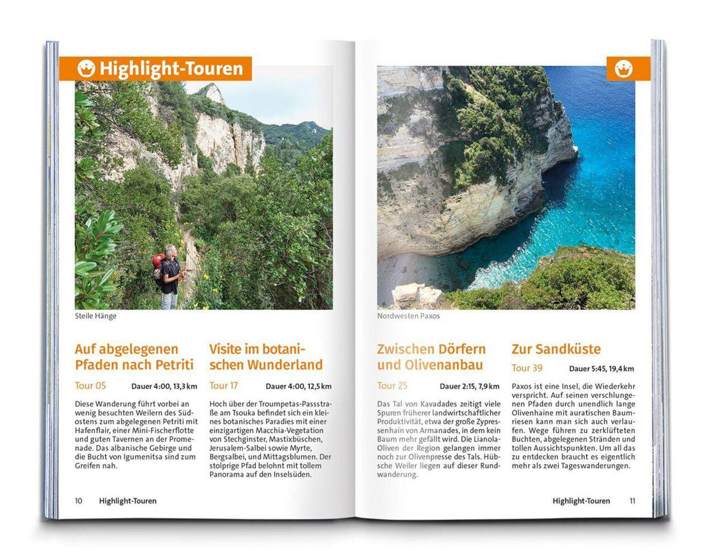 KOMPASS Wanderführer Korfu mit Paxos und den Diapontischen Inseln, 40 Touren mit Extra-Tourenkarte