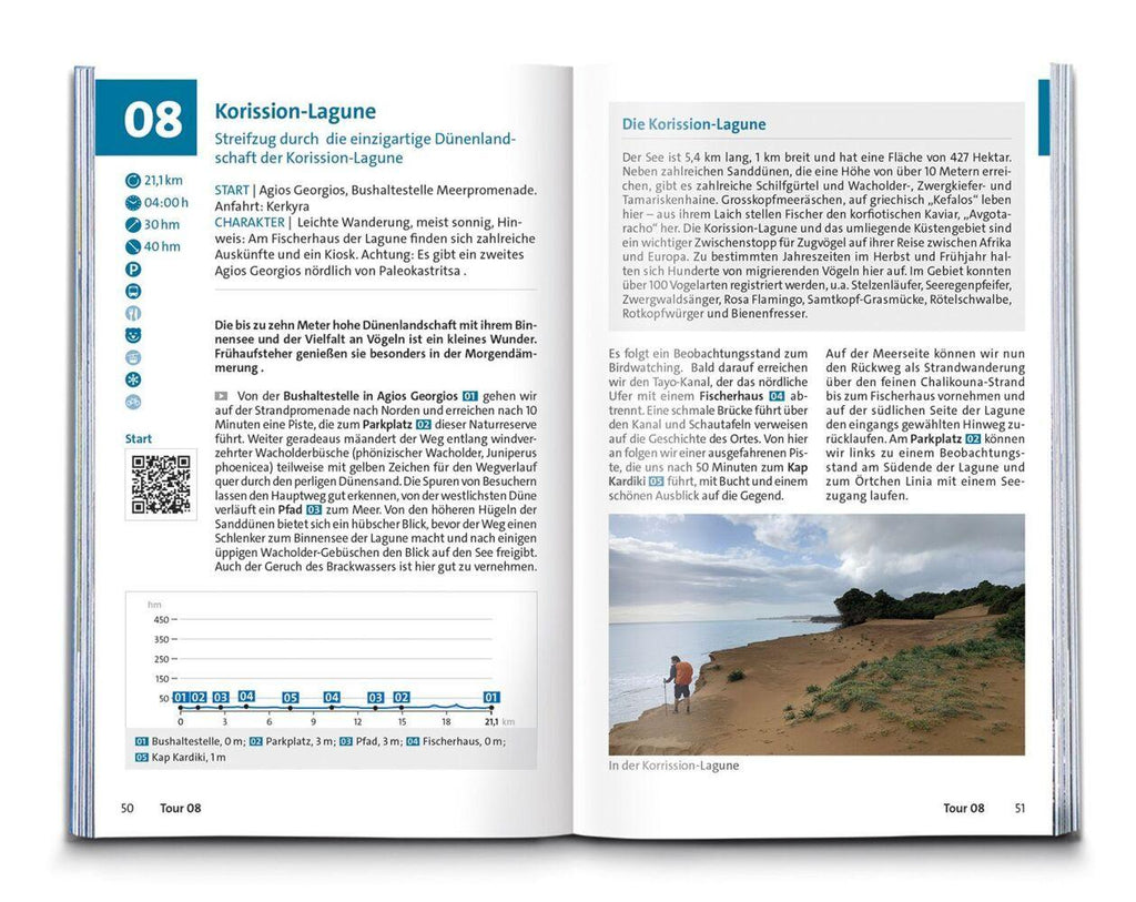 KOMPASS Wanderführer Korfu mit Paxos und den Diapontischen Inseln, 40 Touren mit Extra-Tourenkarte
