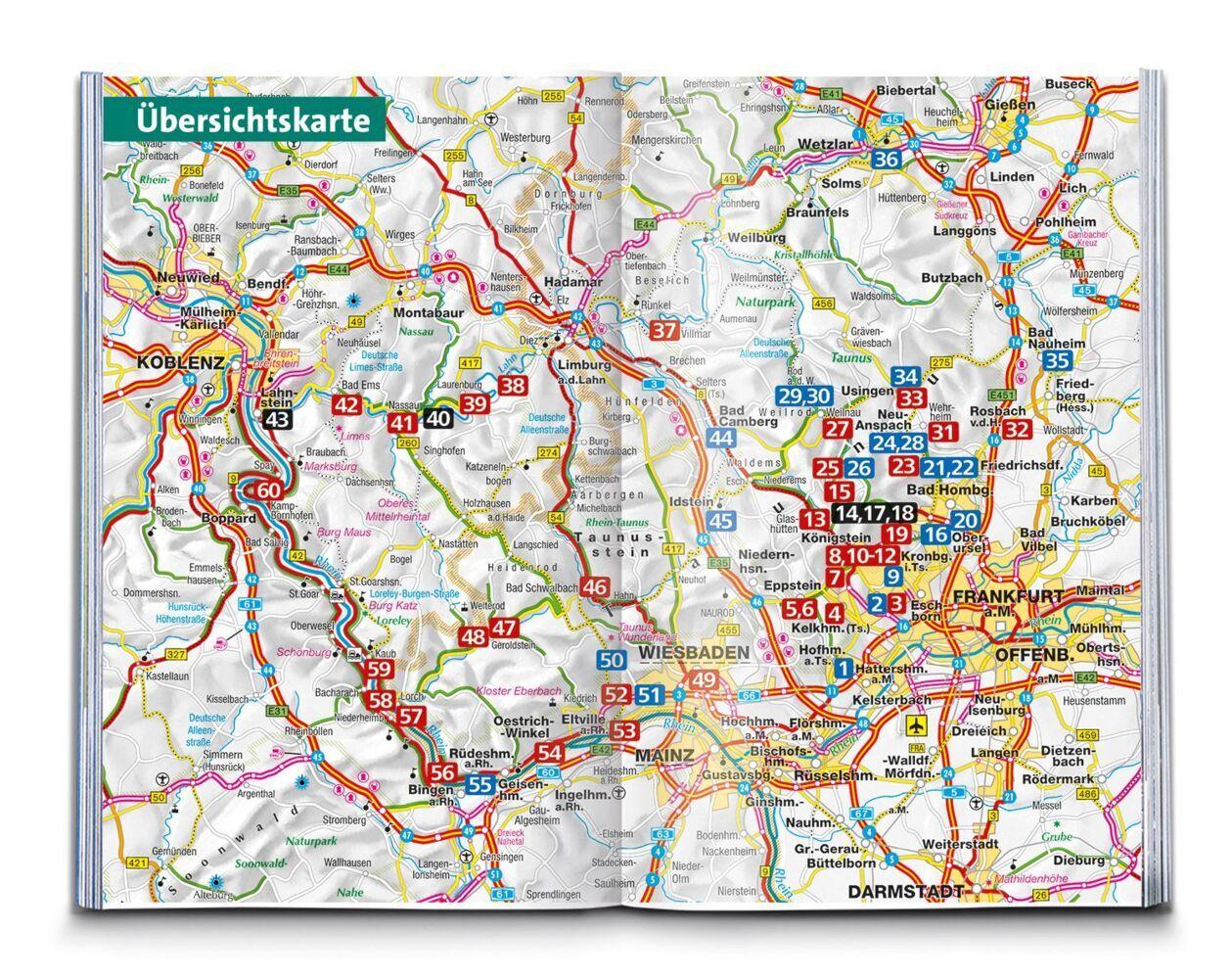 KOMPASS Wanderführer Taunus, Naturpark Taunus, Naturpark Rhein-Taunus, Lahn-Taunus, 60 Touren mit Extra-Tourenkarte