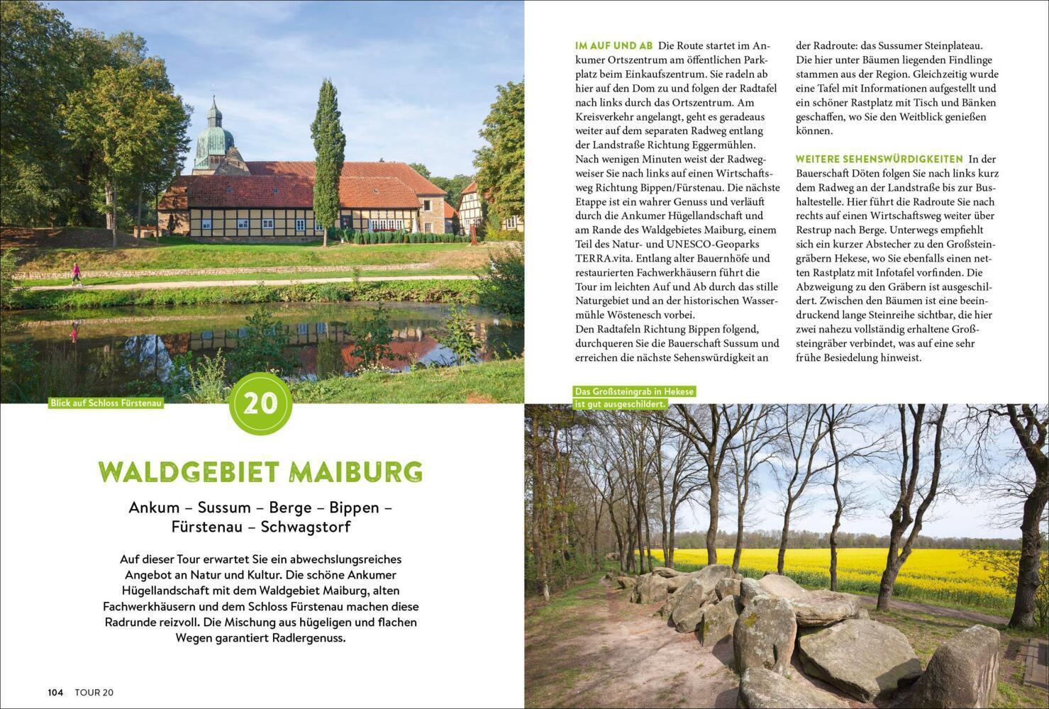 Das Oldenburger und Osnabrücker Land erfahren 30 Radtouren durch malerische Landschaften, zu reizvollen Städten und kulturellen Highlights
