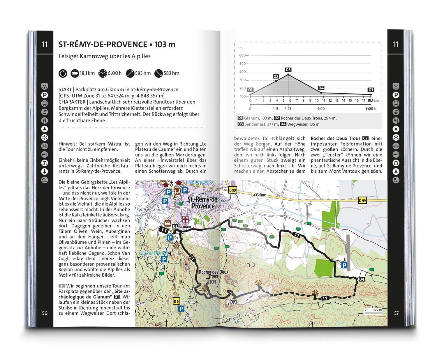 KOMPASS Wanderführer Provence, 55 Touren mit Extra-Tourenkarte
