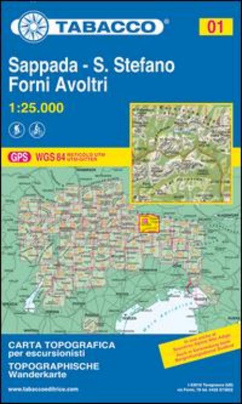 Sappada - San Stefano - Forni Avoltri 1 : 25 000