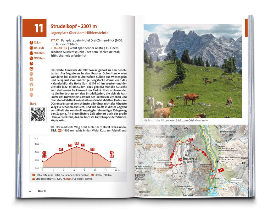 KOMPASS Wanderführer Sextner Dolomiten, Naturpark Drei Zinnen - Herausragende Dolomiten, 50 Touren mit Extra-Tourenkarte