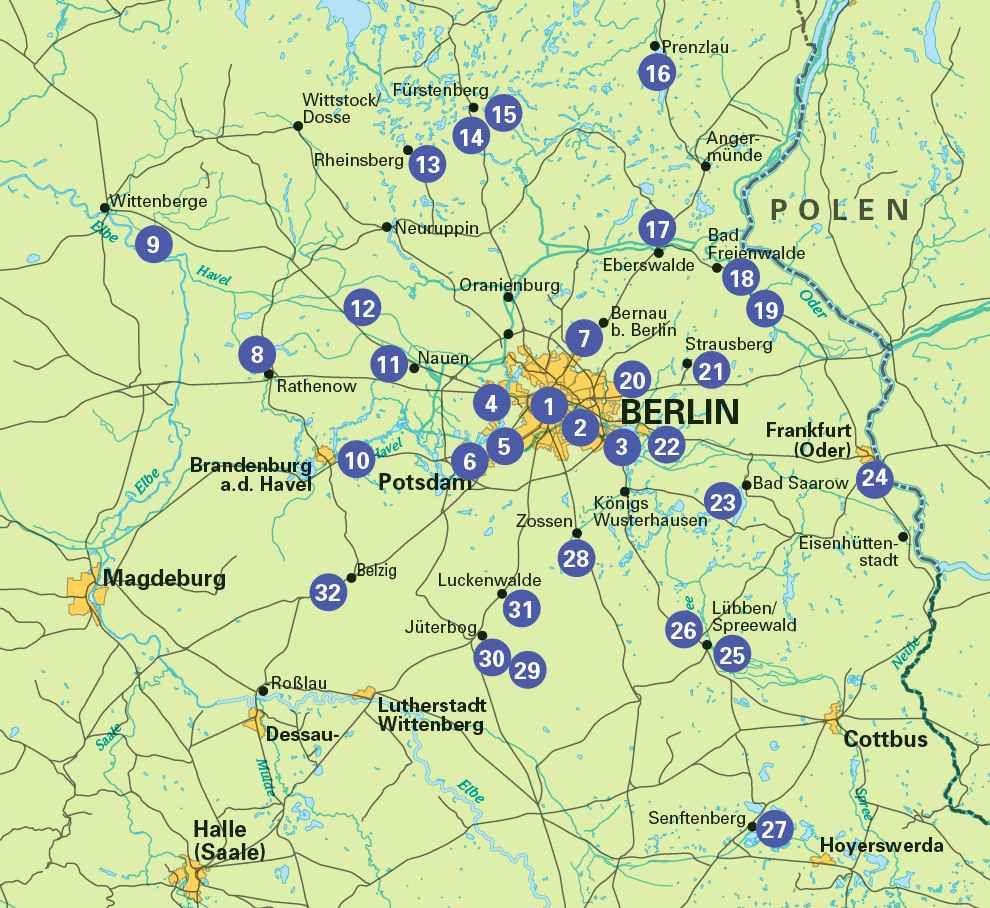 Berlin und Umland RadLandLust, 32 Lieblingstouren, E-Bike-geeignet, mit Knotenpunkten und Wohnmobilstellplätzen, GPS-Tracks-Download