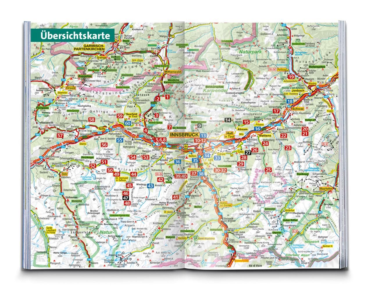 KOMPASS Wanderführer Innsbruck und Umgebung, Karwendel, Tuxer Alpen, Sellrain und Mieminger Kette, 60 Touren mit Extra-Tourenkarte