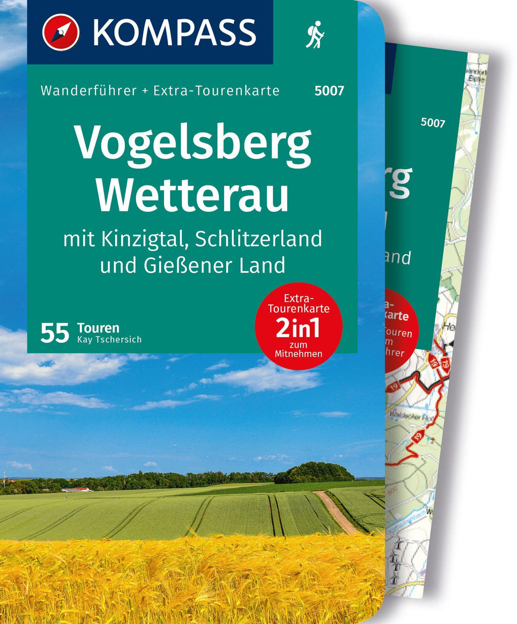 KOMPASS Wanderführer Vogelsberg-Wetterau, 55 Touren mit Extra-Tourenkarte