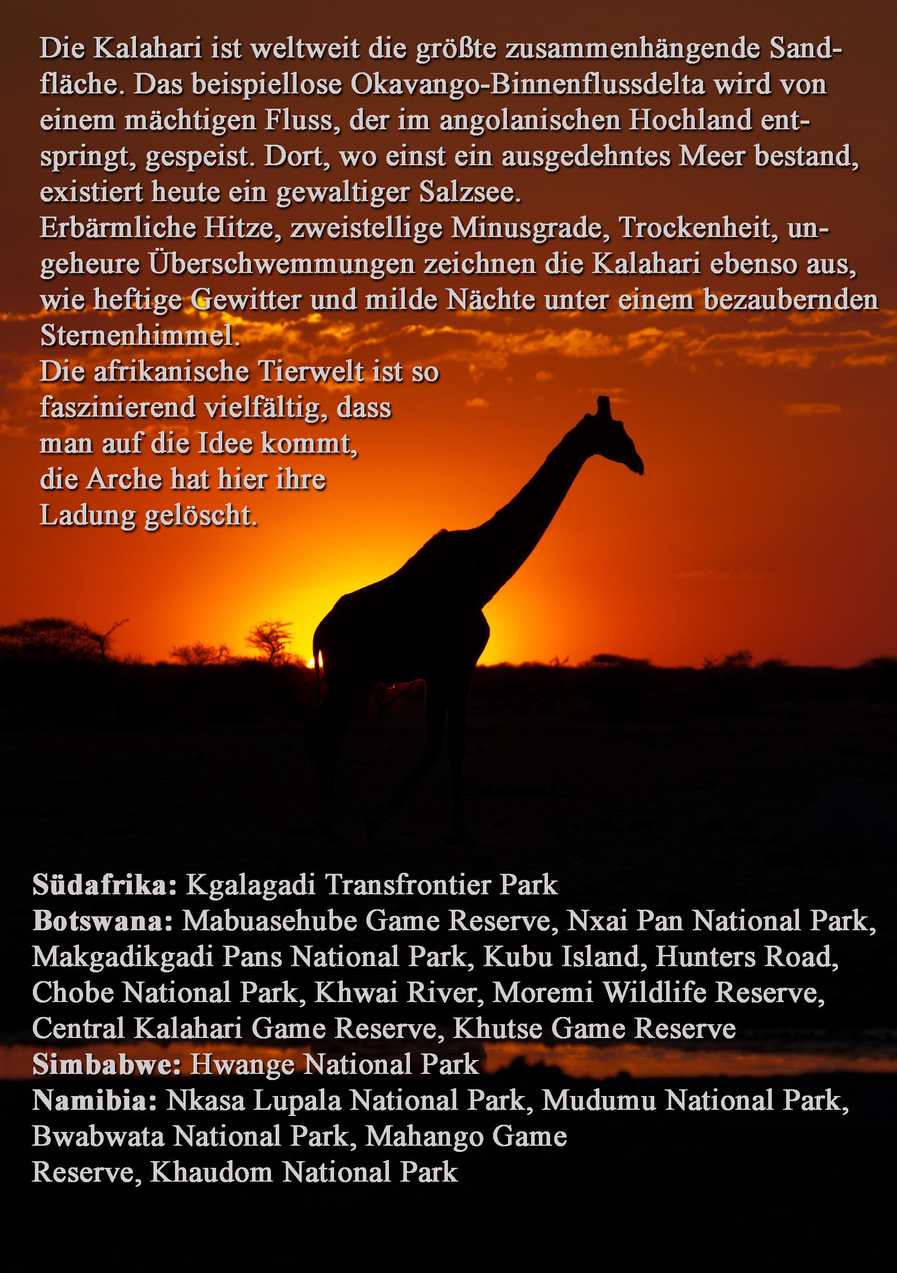 KALAHARI: Alle Parks der Kalahari