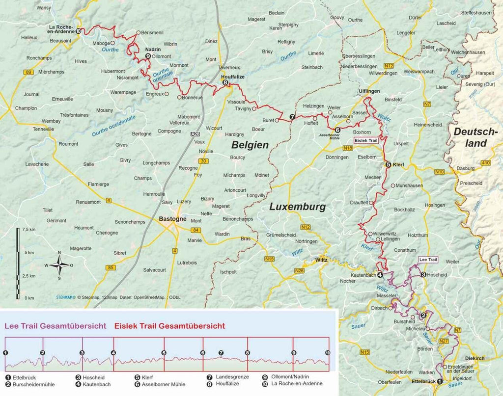 Luxemburg/Belgien: Lee Trail und Eislek Trail