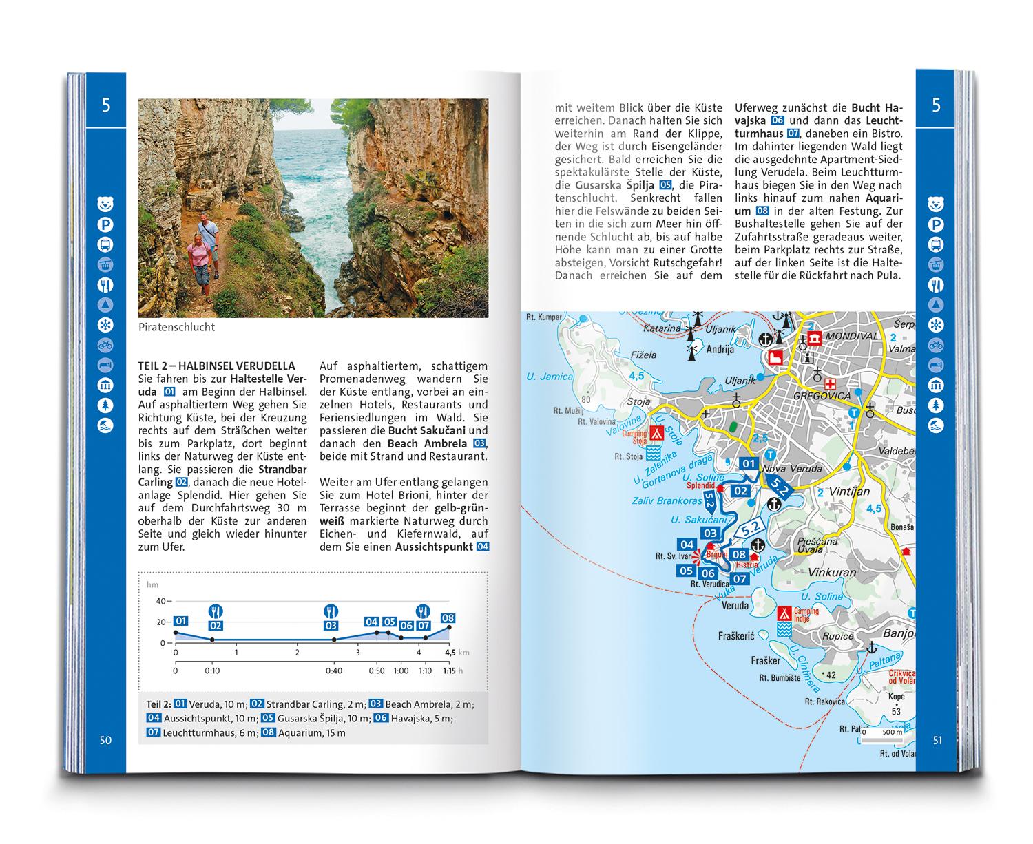 KOMPASS Wanderführer Istrien mit Kvarner-Bucht, Krk, Rab, Cres und Losinj, 55 Touren mit Extra-Tourenkarte