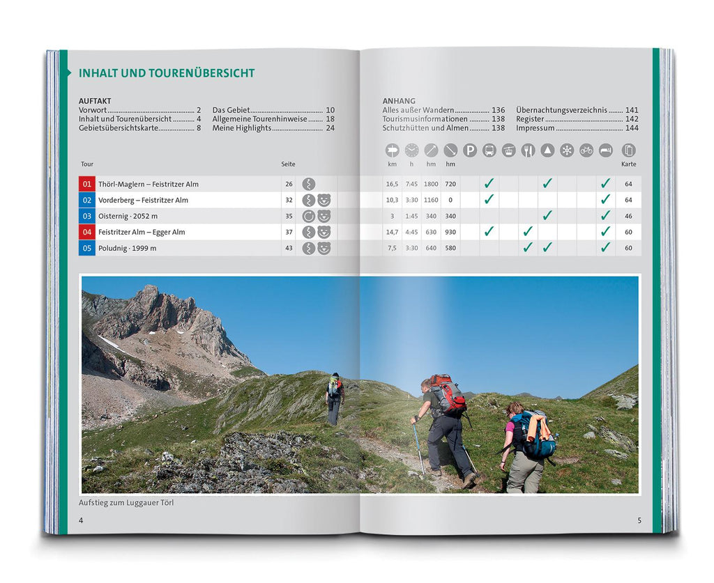 KOMPASS Wanderführer Karnischer Höhenweg, Von Thörl-Maglern nach Sillian, Mit Varianten und Gipfeln, 28 Touren mit Extra-Tourenkarte