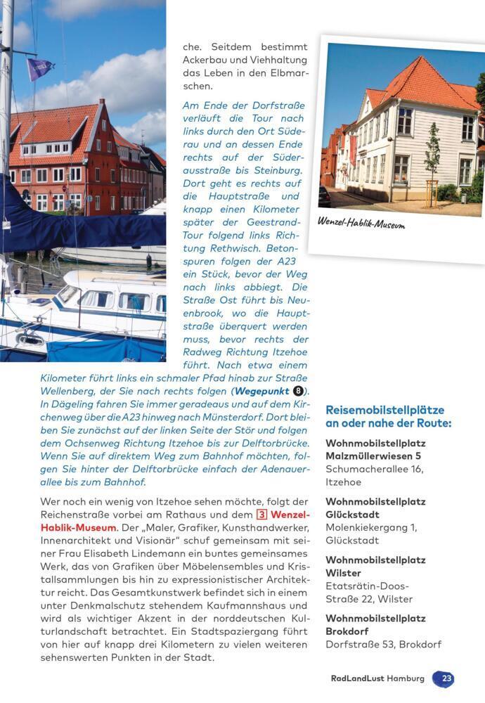 Hamburg und Umland RadLandLust, 26 Lieblings-Radtouren, E-Bike-geeignet, mit Wohnmobilstellplätzen, GPS-Tracks-Download