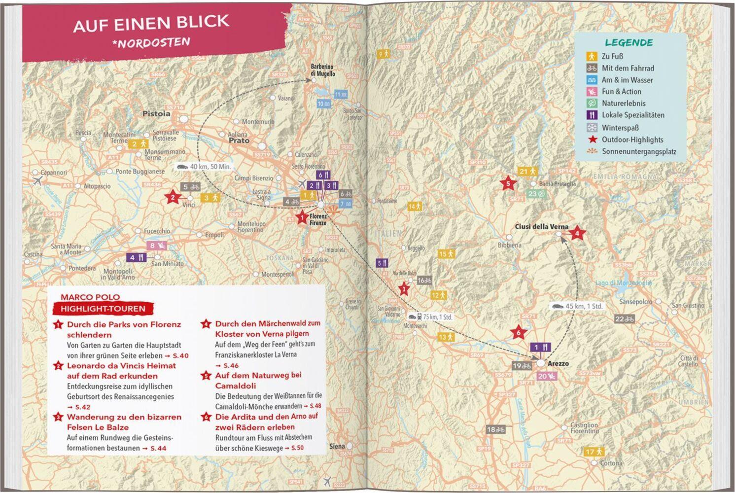 MARCO POLO OUTDOOR GUIDE Reiseführer Toskana