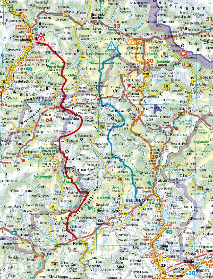 Dolomiten Höhenwege 1-3