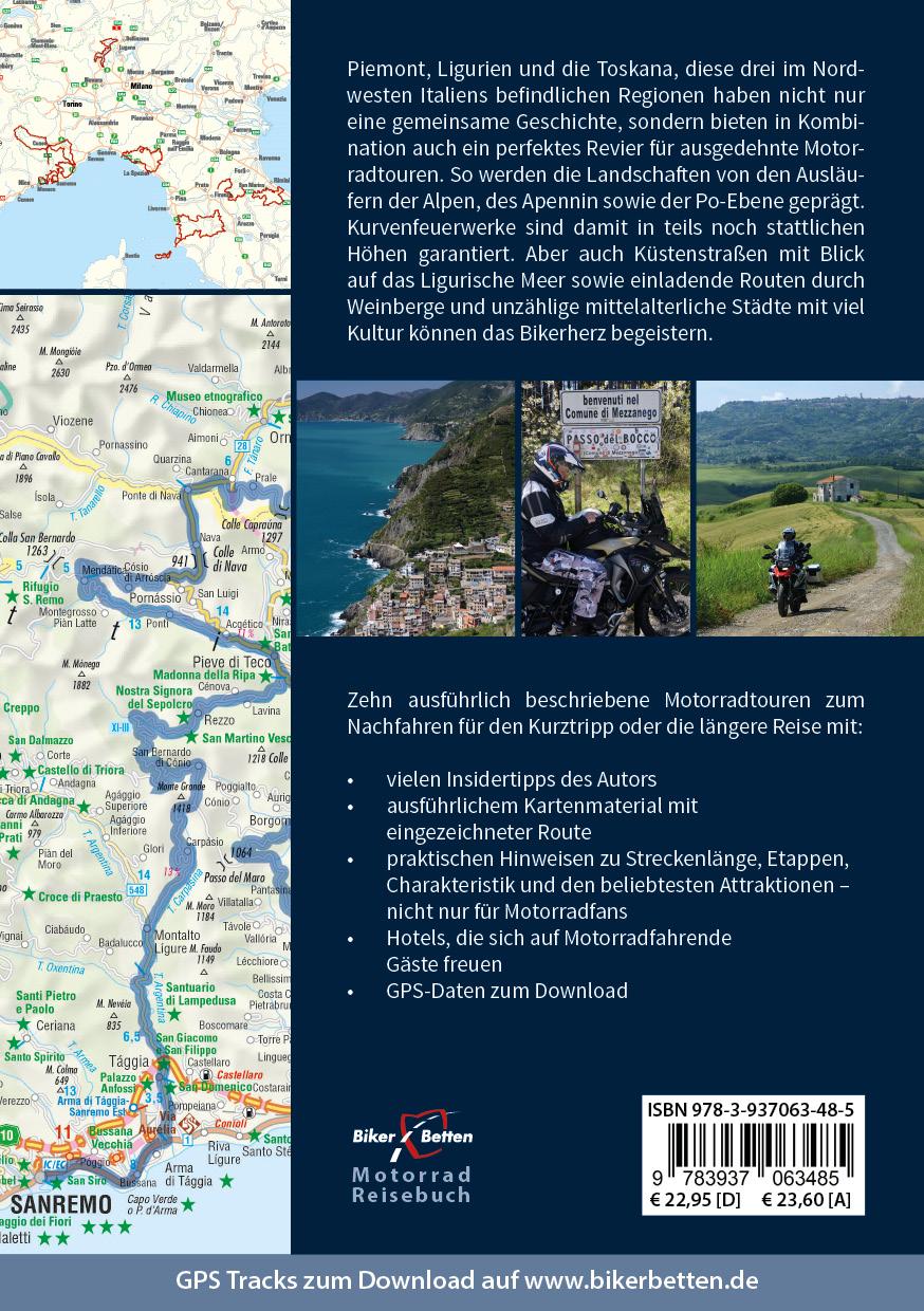 Motorrad Reiseführer Piemont Ligurien Toskana
