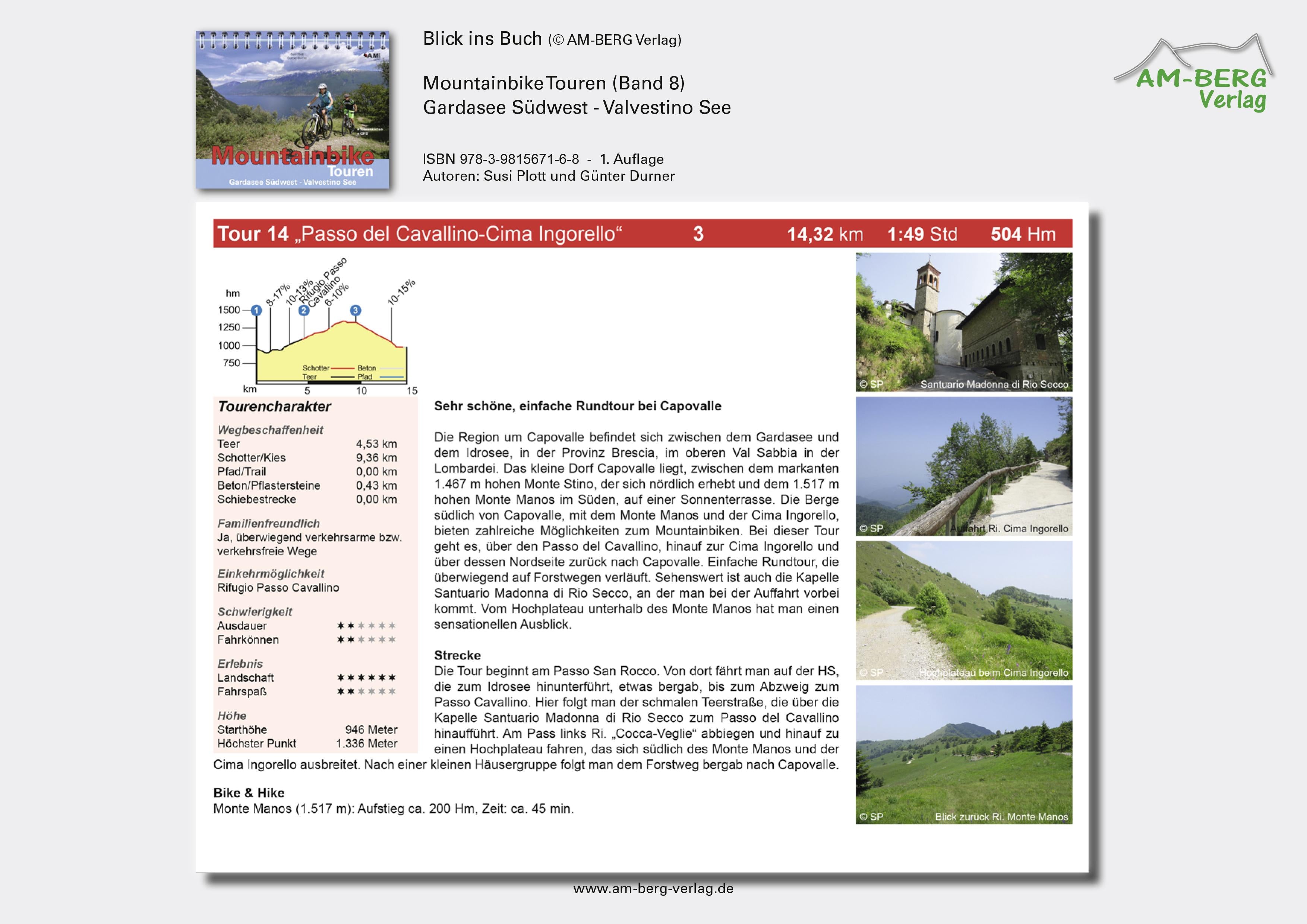 Mountainbike Touren Gardasee Südwest - Valvestino See