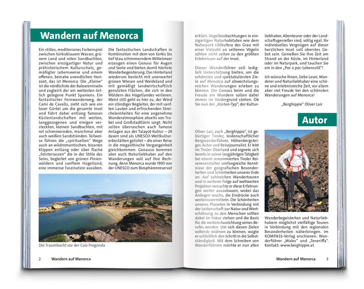 KOMPASS Wanderführer Menorca, 45 Touren mit Extra-Tourenkarte