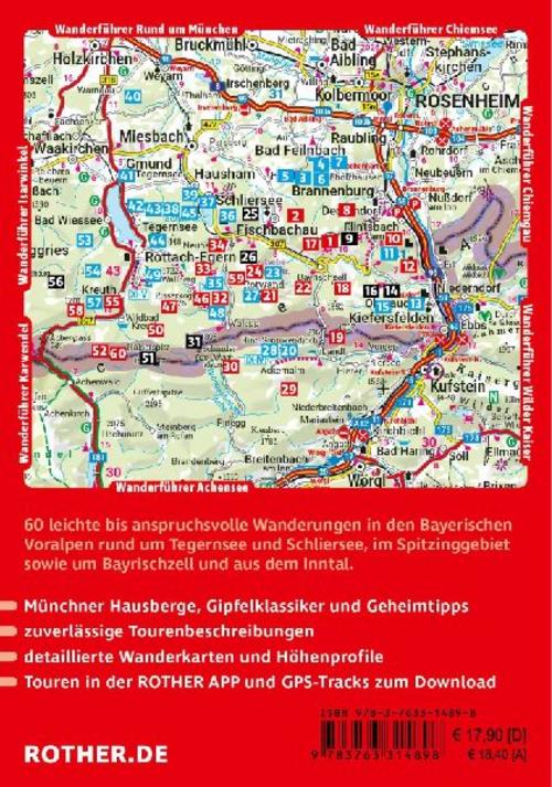 ROTHER Wanderführer Tegernsee, Schliersee, Spitzingsee. 60 Touren in den Bayerischen Voralpen zwischen Isar und Inn