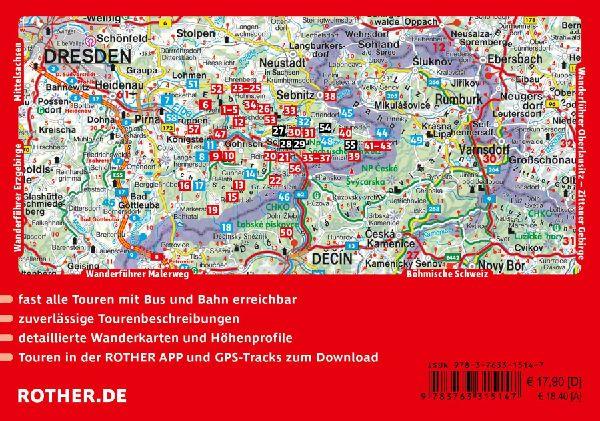 ROTHER Wanderführer Elbsandsteingebirge. 58 Touren in der Sächsischen Schweiz - mit Malerweg und Stiegen