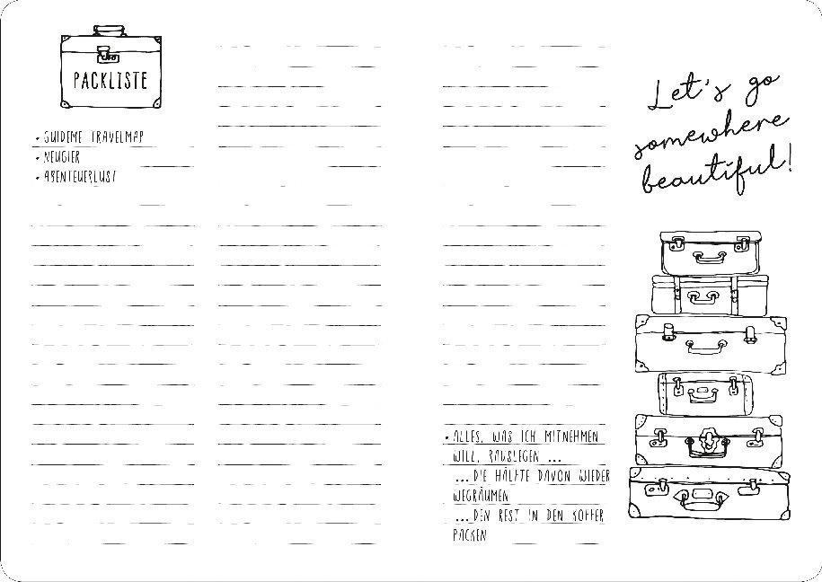 GuideMe Travel Diary \"Illustration\" - individuelles Reisetagebuch