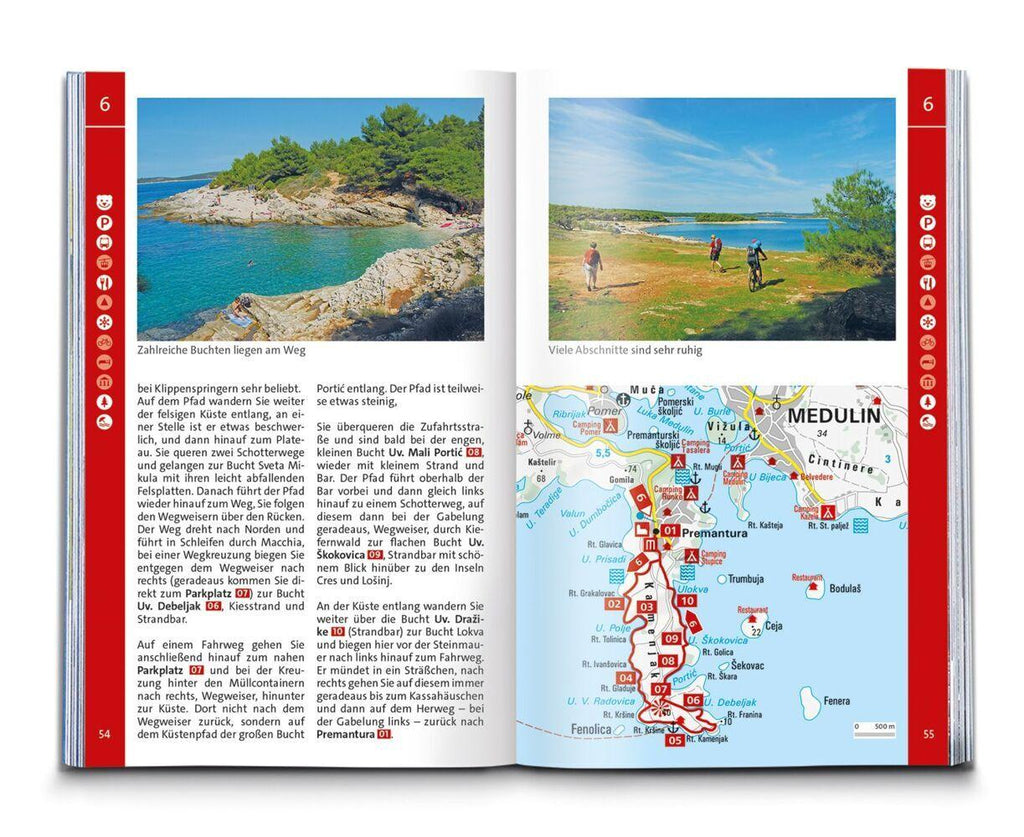 KOMPASS Wanderführer Istrien mit Kvarner-Bucht, Krk, Rab, Cres und Losinj, 55 Touren mit Extra-Tourenkarte