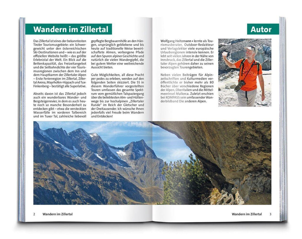 KOMPASS Wanderführer Zillertal, 55 Touren mit Extra-Tourenkarte