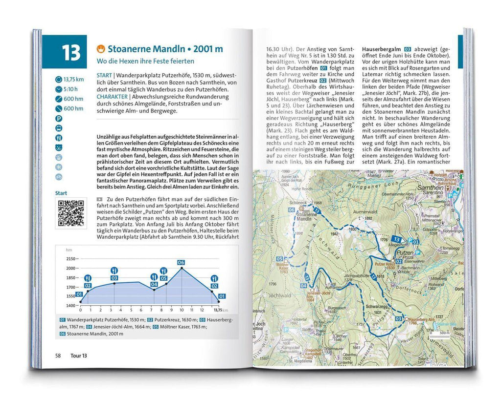 KOMPASS Wanderführer Bozen, Sarntal, Ritten, Eppan, Kalterer See, Seiser Alm, Rosengarten, 55 Touren mit Extra-Tourenkarte
