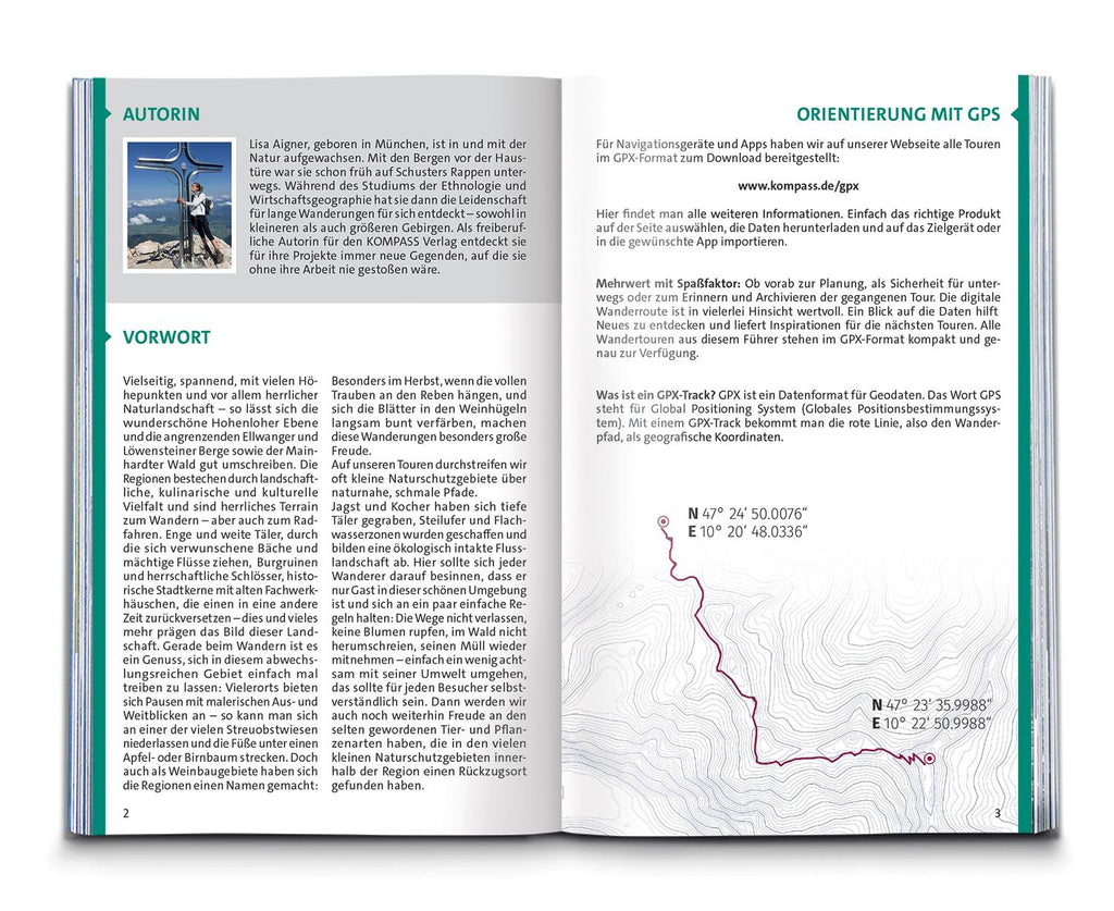KOMPASS Wanderführer Hohenlohe, Mainhardter Wald, Löwensteiner und Ellwanger Berge, 55 Touren mit Extra-Tourenkarte