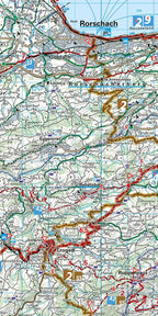Radwanderkarte St. Gallen - Appenzell - Toggenburg mit Ortsindex (7)