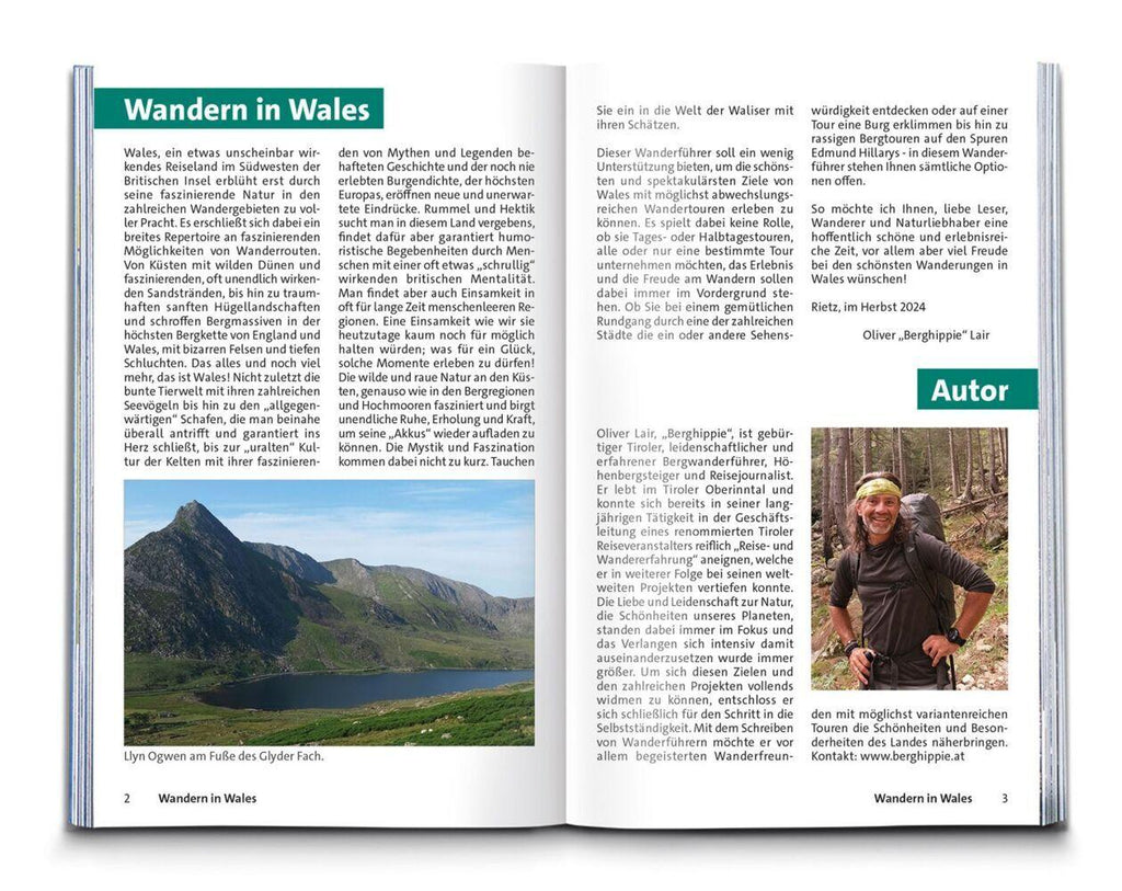 KOMPASS Wanderführer Wales, 60 Touren mit Extra-Tourenkarte