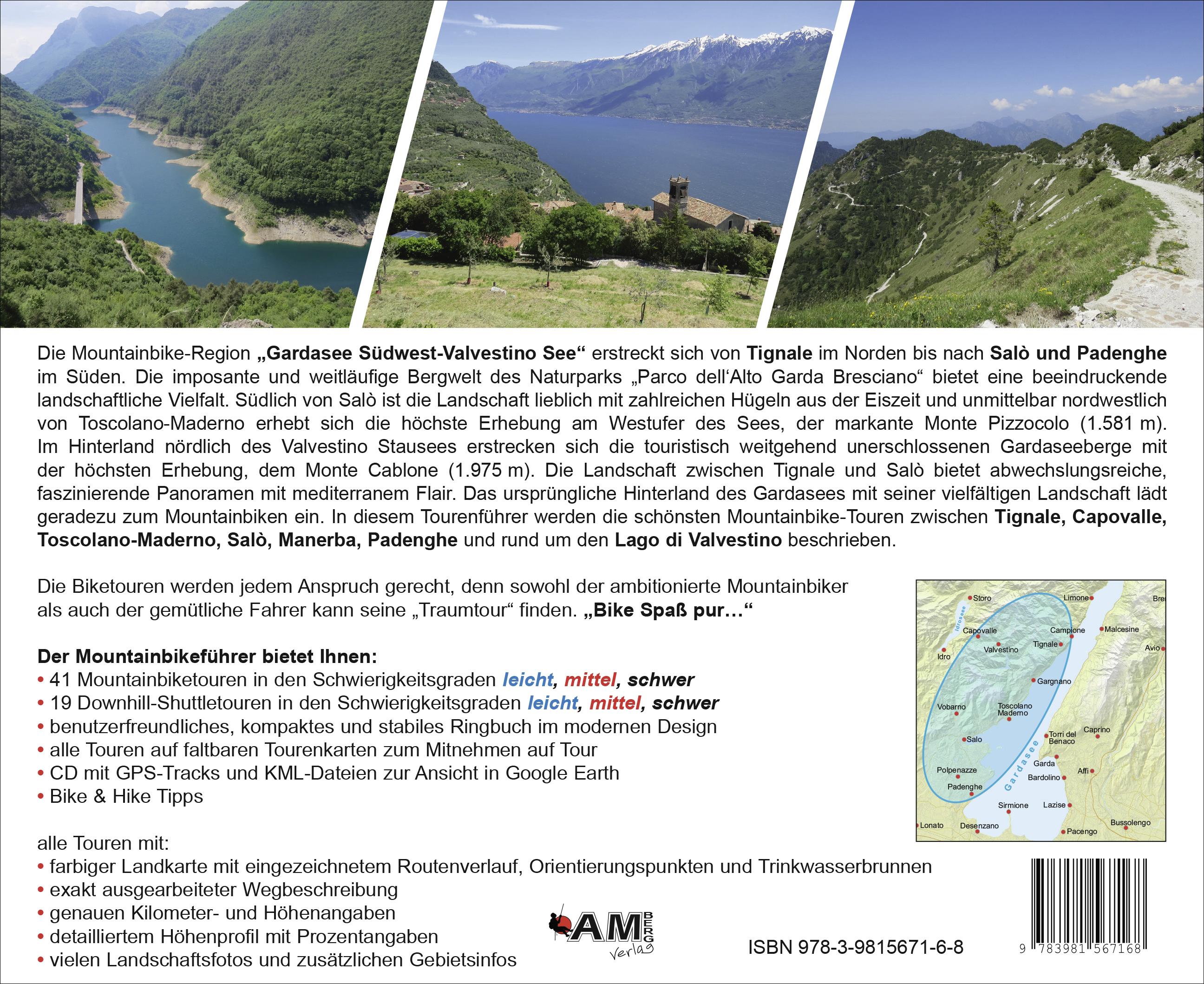 Mountainbike Touren Gardasee Südwest - Valvestino See