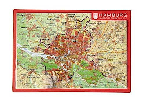Reliefpostkarte Hamburg